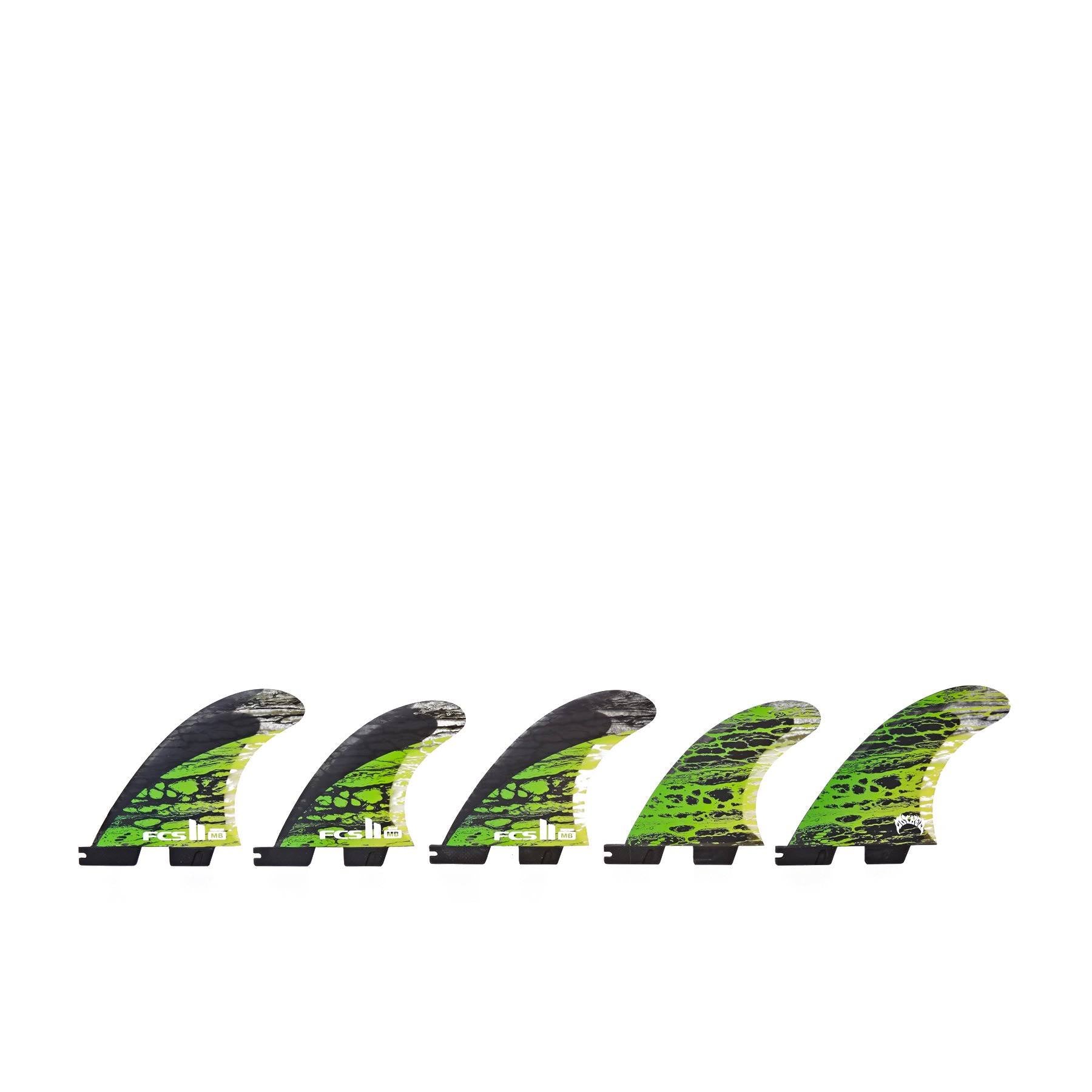 Green Medium PC Carbon Tri-Quad Fin Set J658652