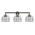 Large Bell Cage 3 Light Bath Vanity Light (Antique Brass) V9403