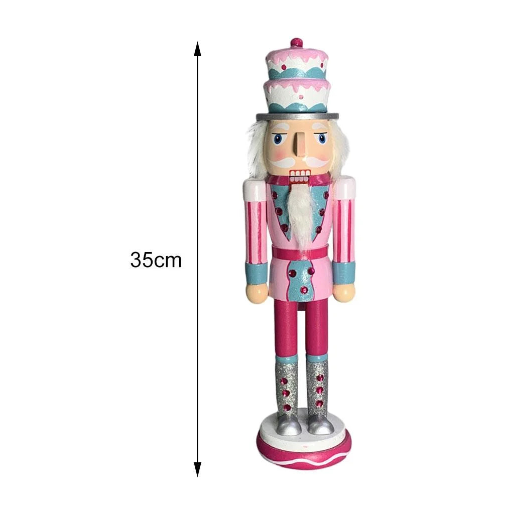 35cm Wood Standing Nutcracker Soldier Figures O1810