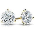 14k Yellow Gold Lab Grown Diamond Stud Earrings (1/4 cttw, E-F, VS1-VS2) Screw-backs R333