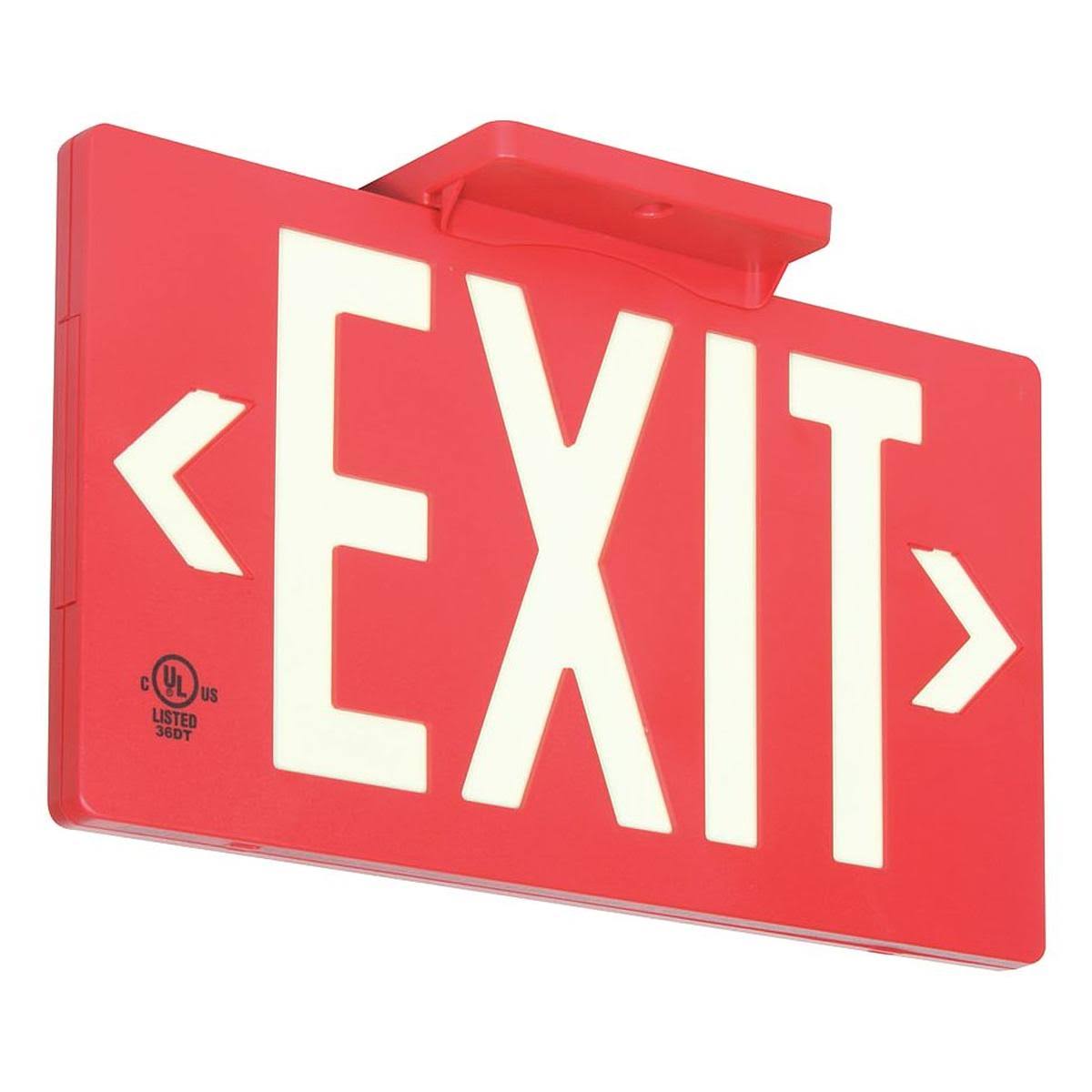 Red Photoluminescent Exit Sign L80505