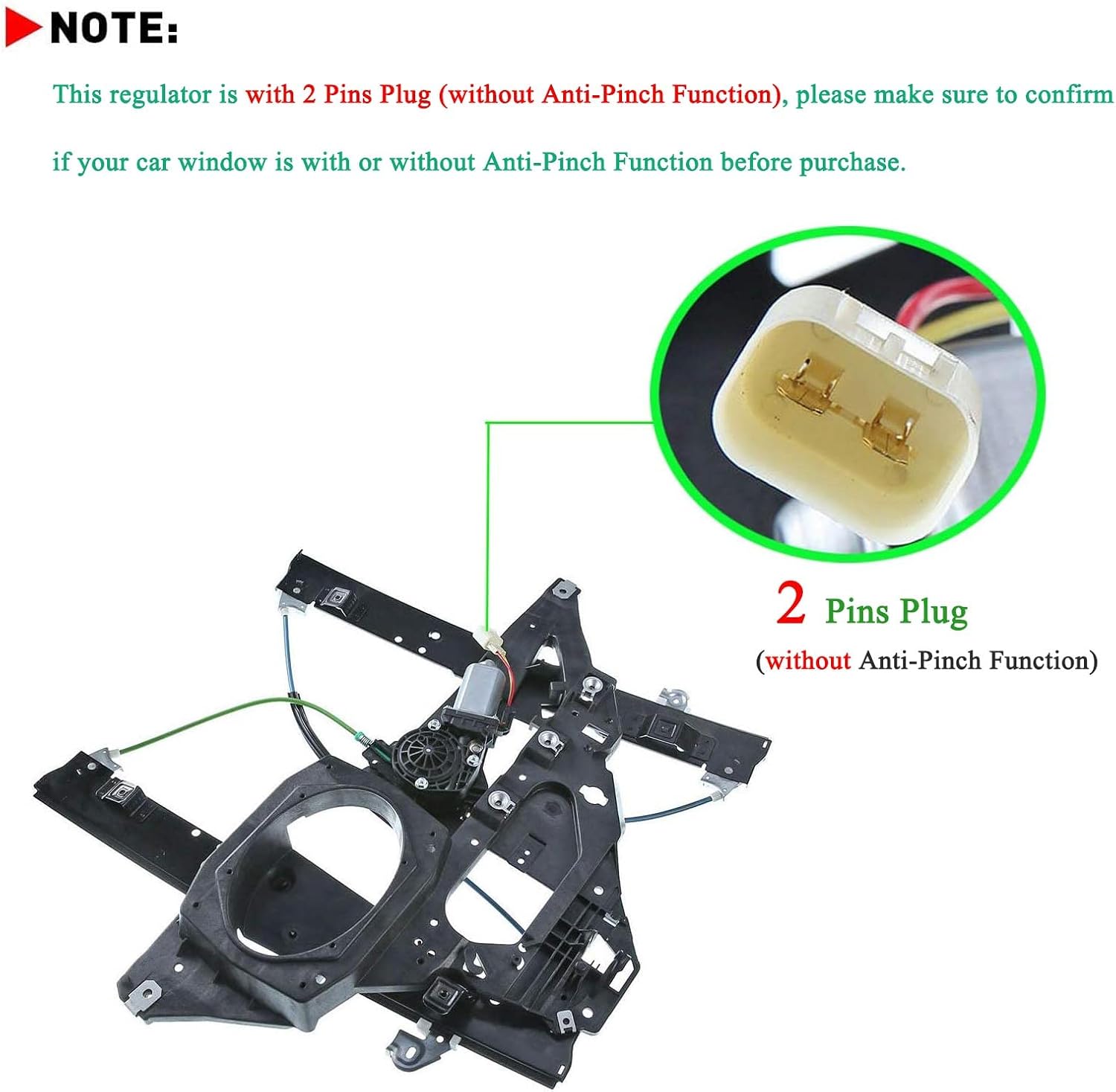 Power 2-Pin Window Regulator with Motor A751382