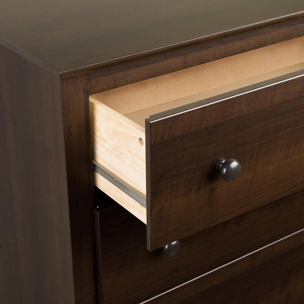 King Bookcase Headboard, Espresso, 5 Drawer Chest N921844