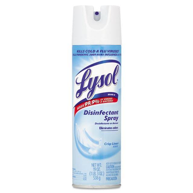 Crisp Linen Scent Disinfectant Spray, 19oz Aerosol, Pack of 12 E82201