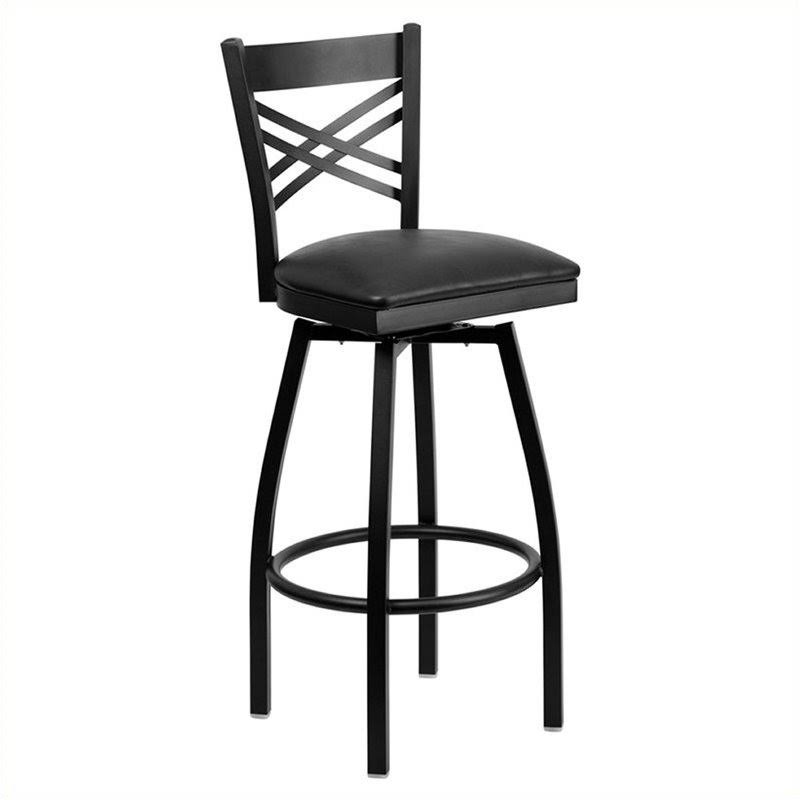 Black Swivel Metal Bar Stool Y8279