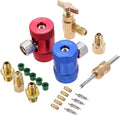 R1234YF Quick Couplers Kit with R12 R22 to R134A Adapters and Valve Core Remover Z375