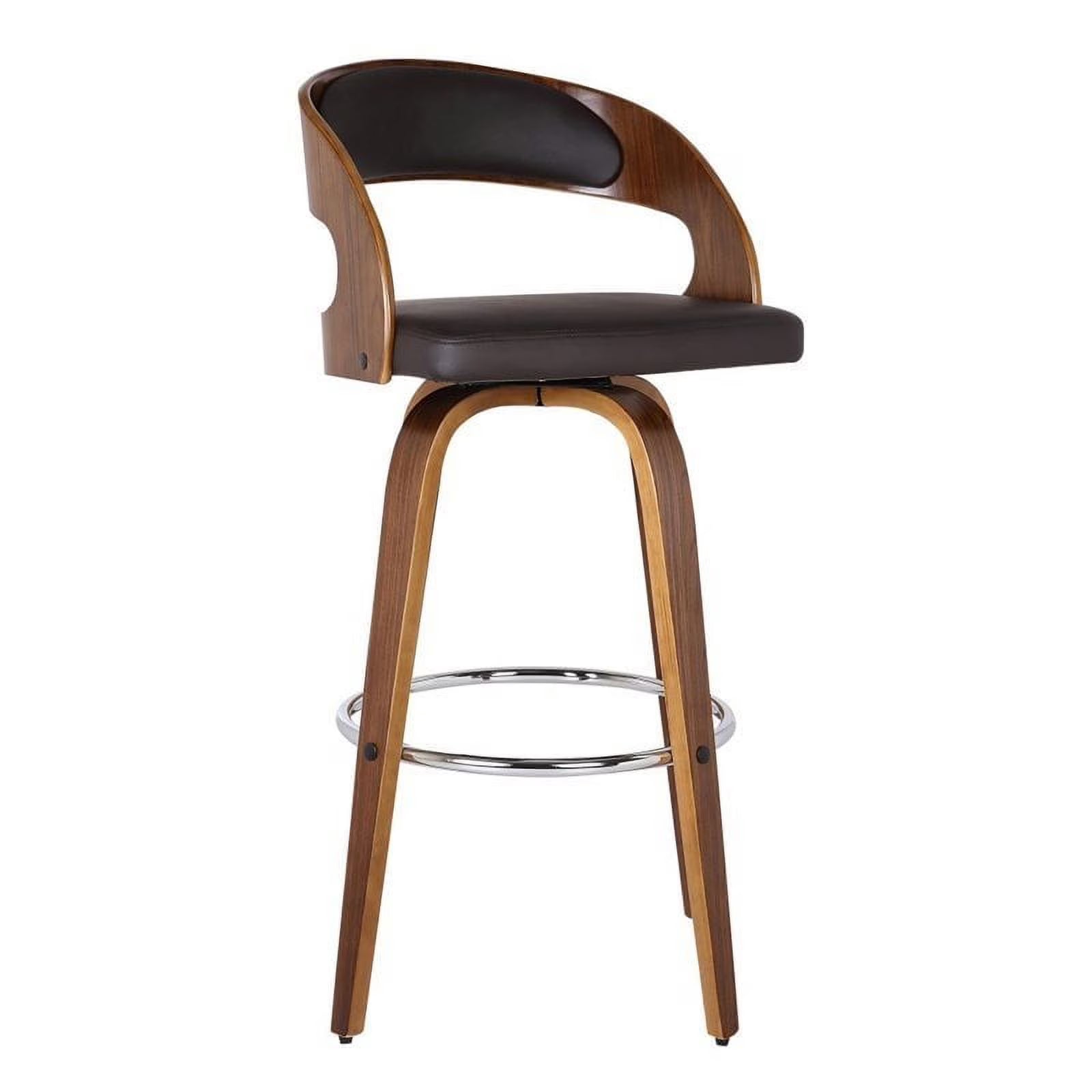 26" Wood/Faux Leather Counter Stool in Brown G146988