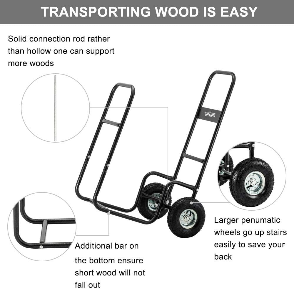 Firewood Cart with Large Wheels S69754