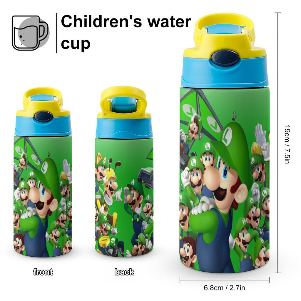 Insulated Water Bottle With Straw Stainless Steel Cup W6023