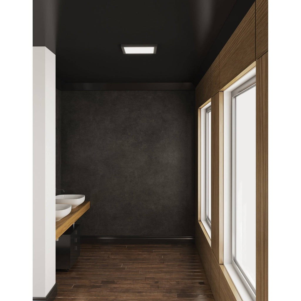 Satin Nickel LED Square Flush Mount Z584092
