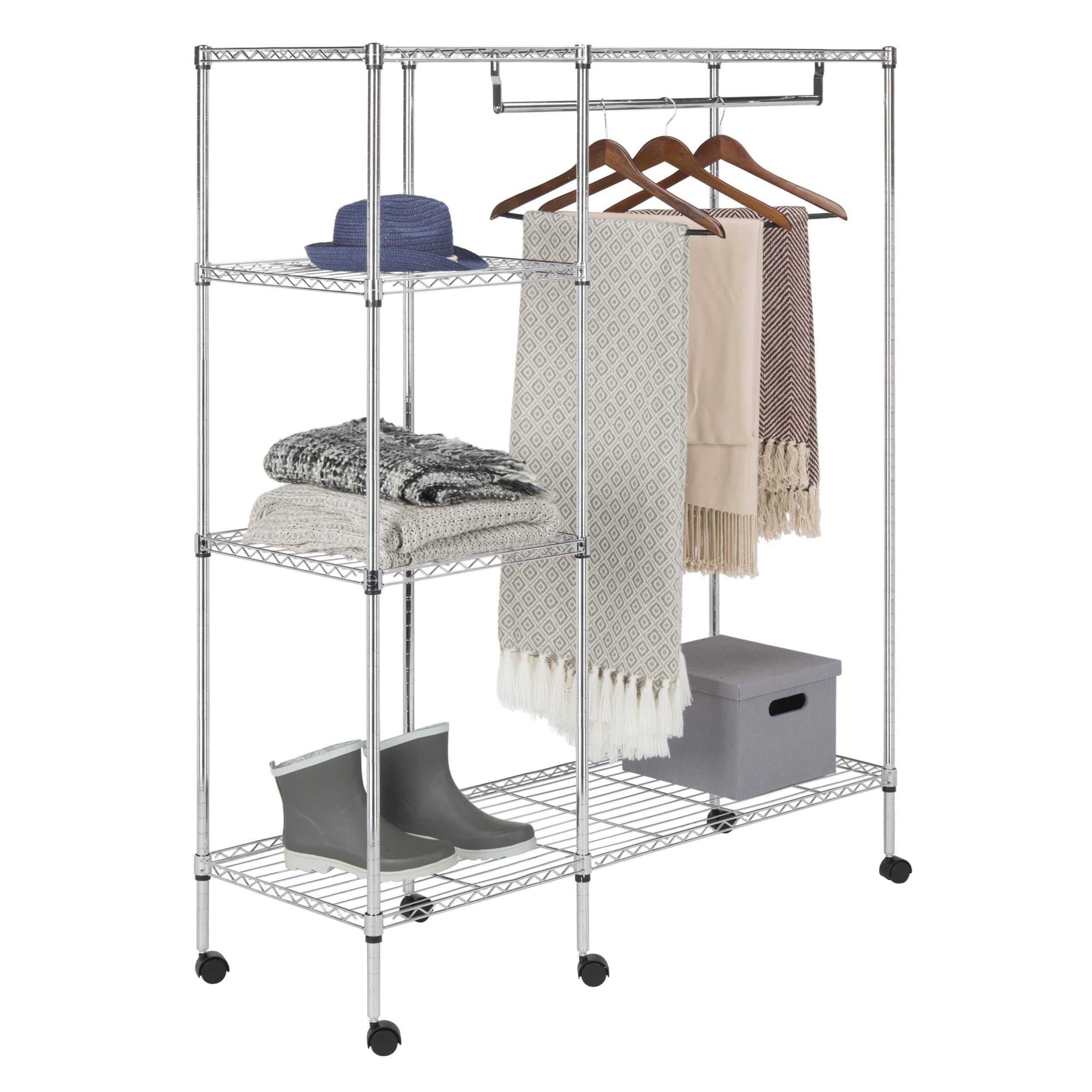 Chrome Wire Adjustable Garment Rack Z118438