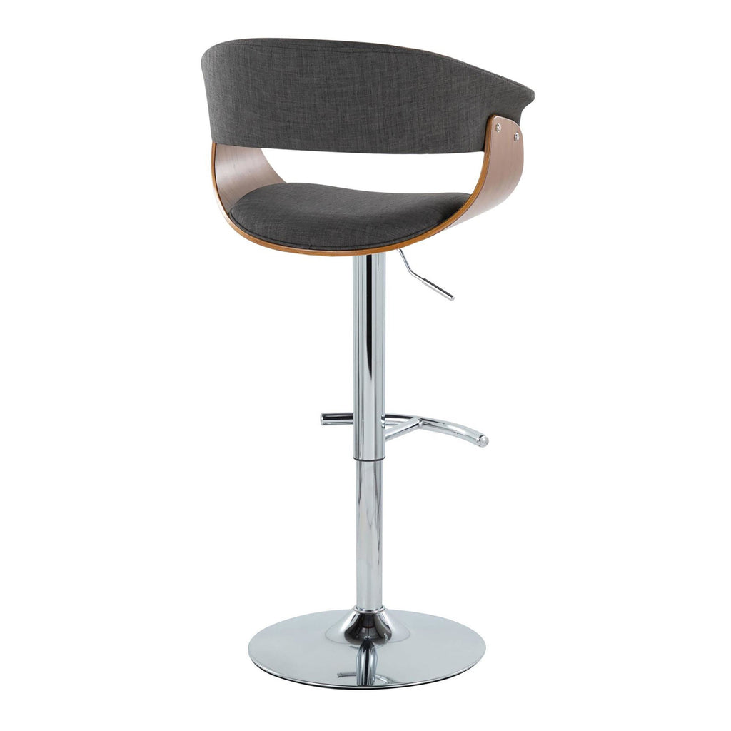 Mid-Century Modern Adjustable Height Barstool with Swivel, Set of 2 M22502