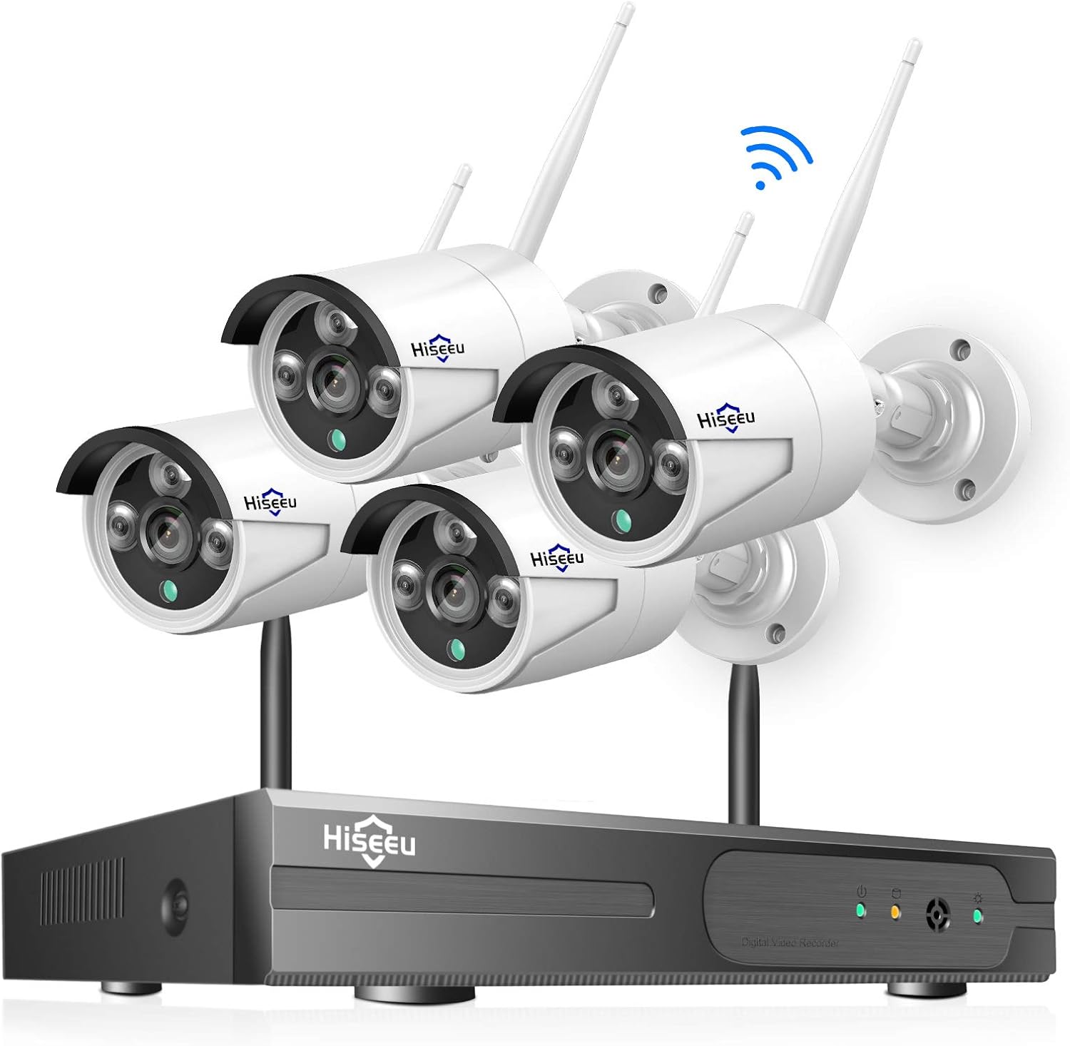 Wire-Free 3-Cam Battery Powered Wireless Security Camera System, 2K HD, Color Night Vision, 2-Way Audio, Waterproof K861154