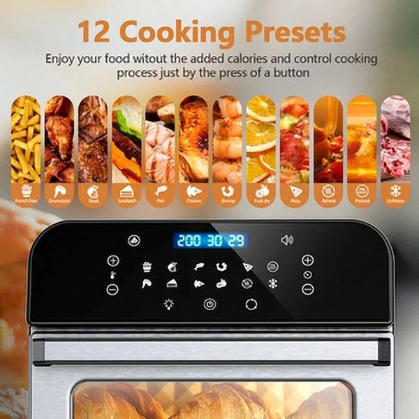 12QT 12-in-1 Air Fryer Convection Oven with Accessories R17676