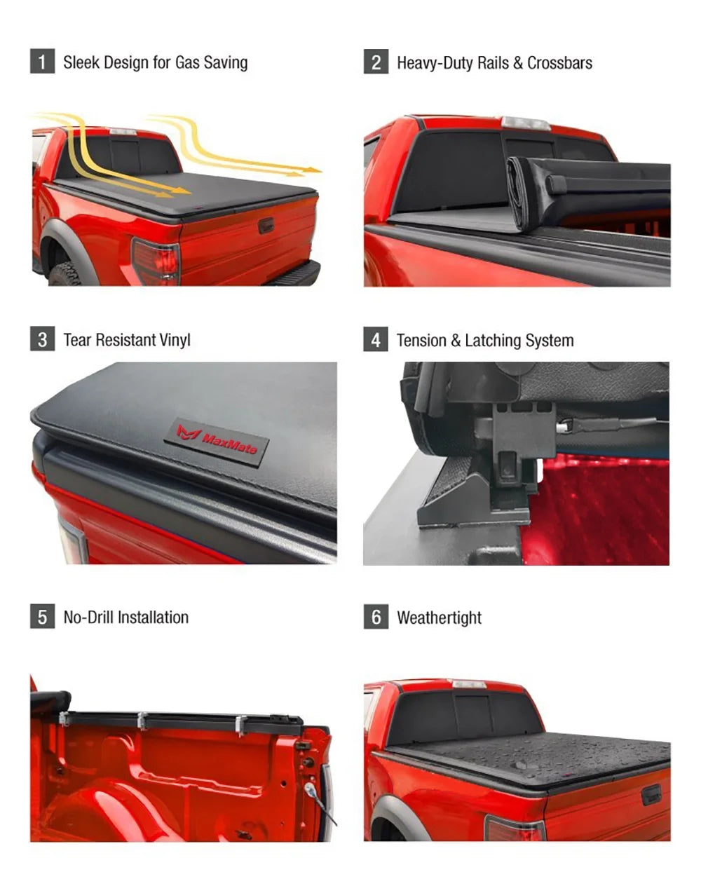 Soft Roll-up Truck Bed Tonneau Cover H758105
