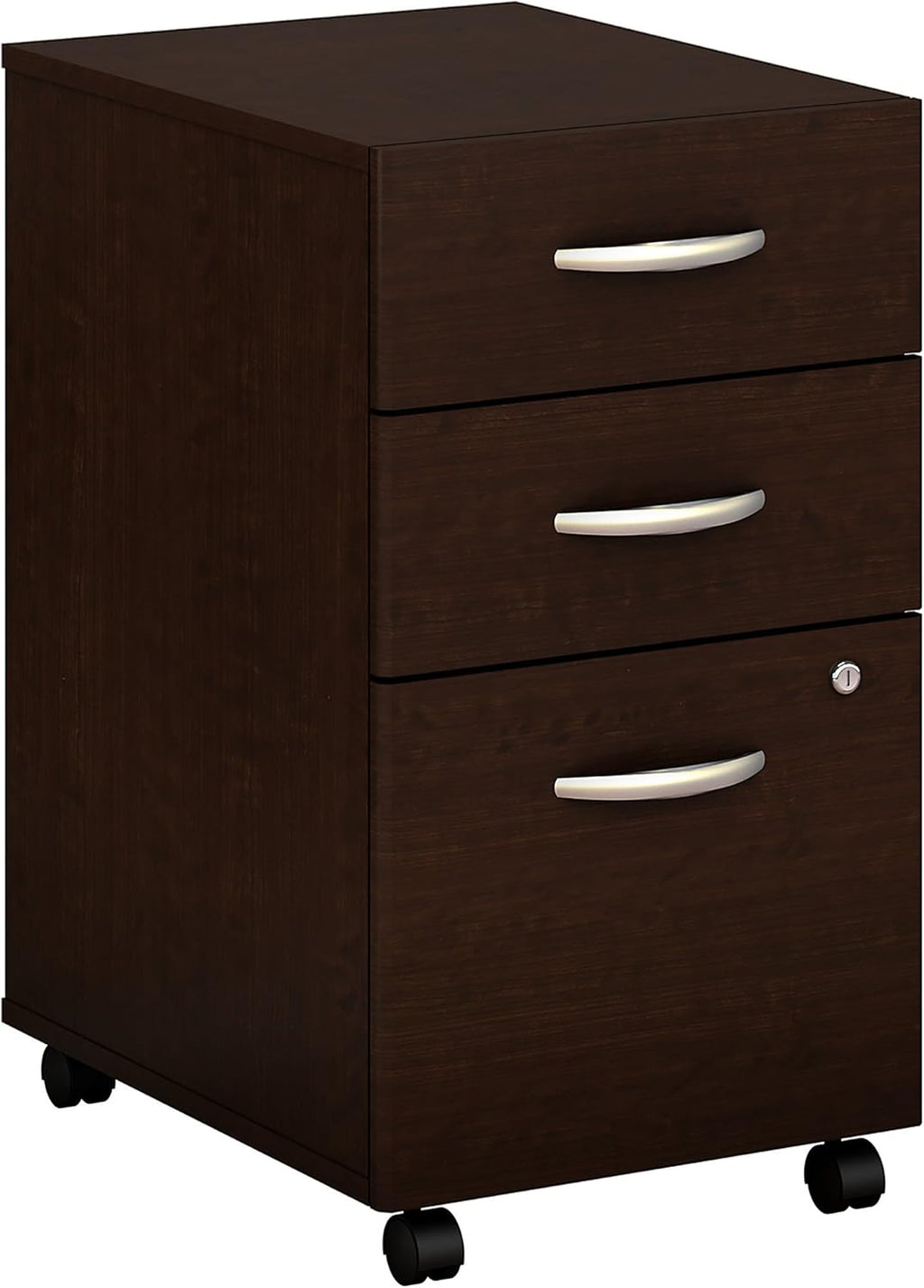 2 Drawer Mobile File Cabinet in Mocha Cherry D804