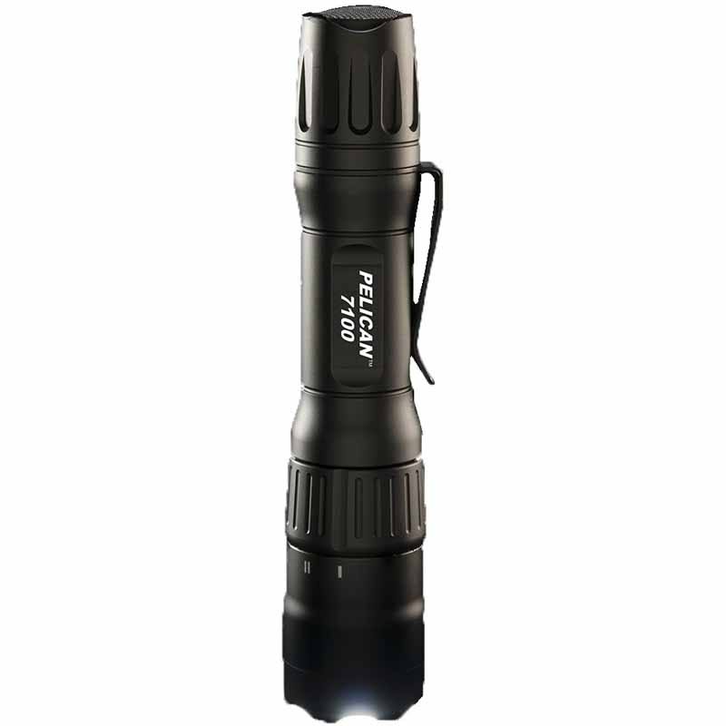 Black USB-Rechargeable Flashlight V8765