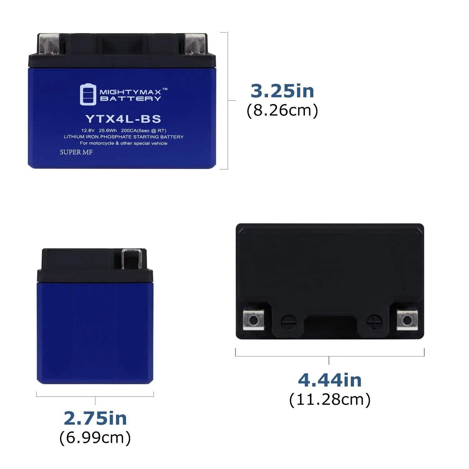 YTX4L-BS Lithium Replacement Battery 6 Pack P207