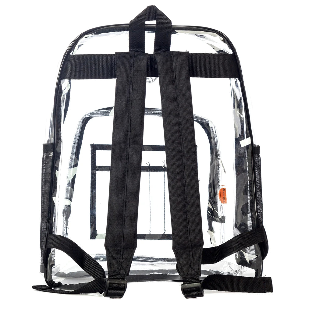 Clear Heavy Duty Transparent Backpack Black C15519