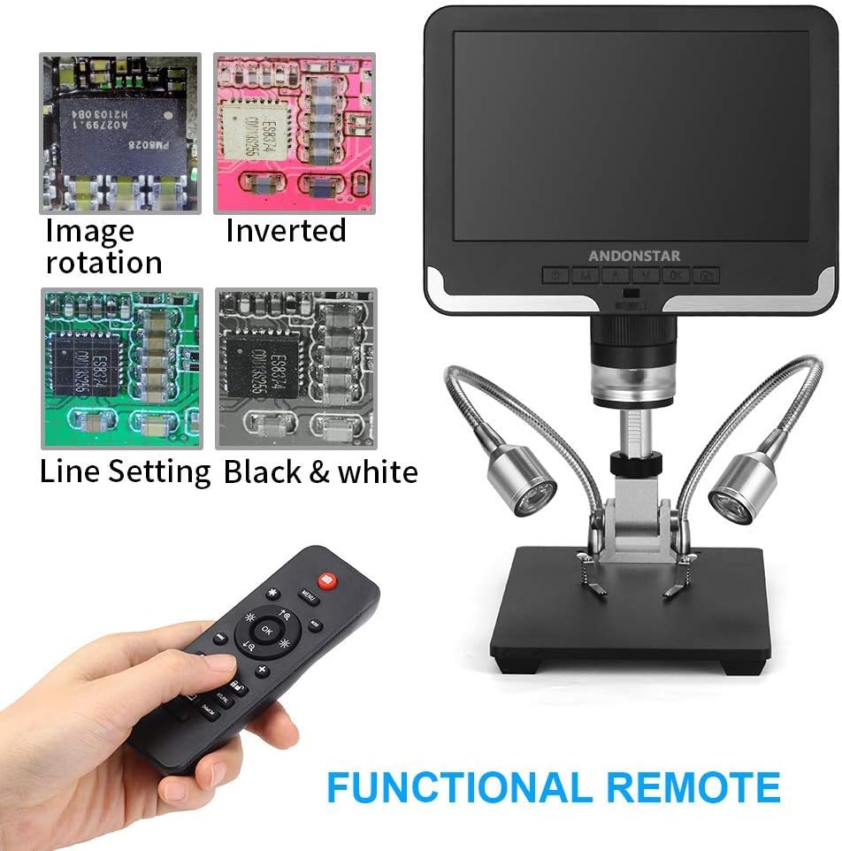 Black 7 inch LCD 1080P Digital Microscope with 200X Magnification C13344