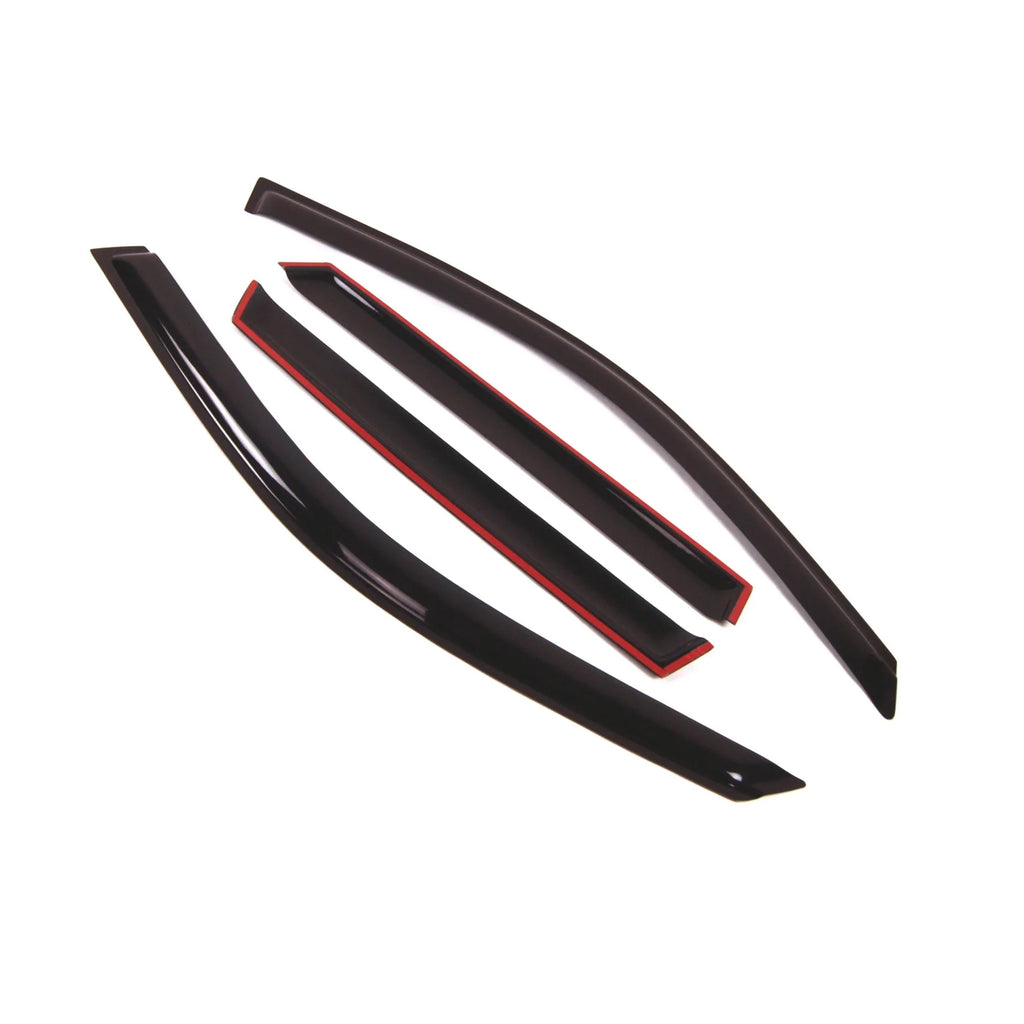 Outside Mount Window Visor Deflector Rain Guard Dark Smoke 4 Pcs Set W90586