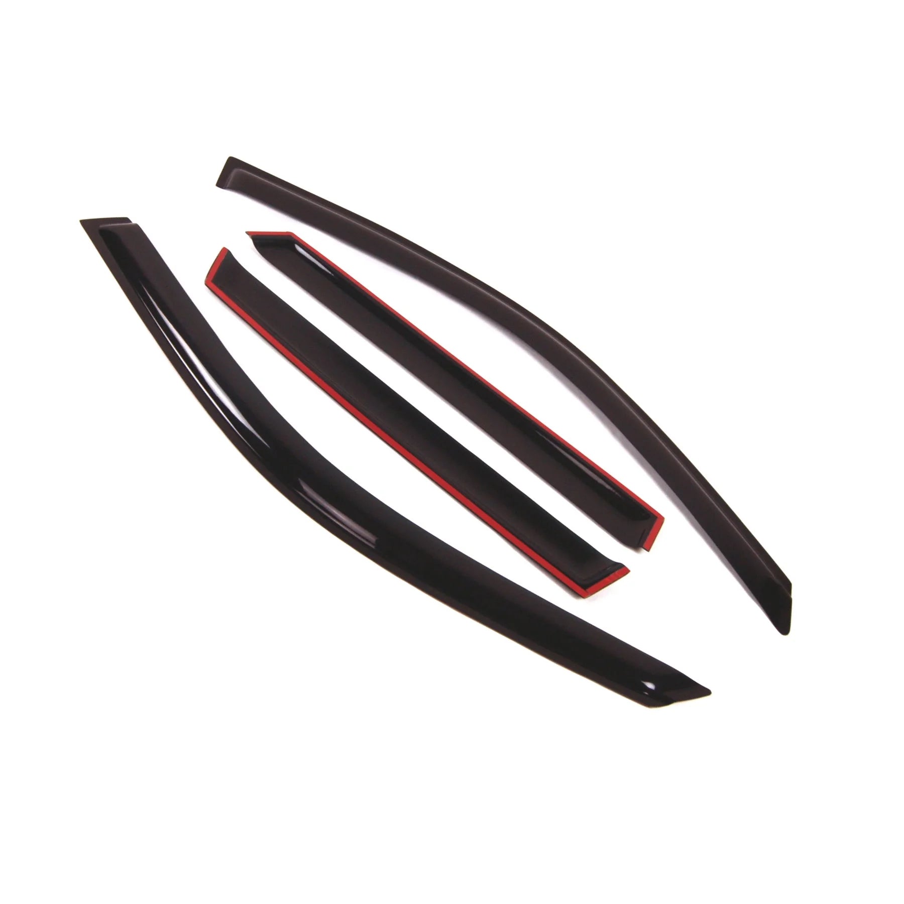 Outside Mount Window Visor Deflector Rain Guard Dark Smoke 4 Pcs Set W90586