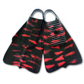 Black/Red Swimfins - XL Y351