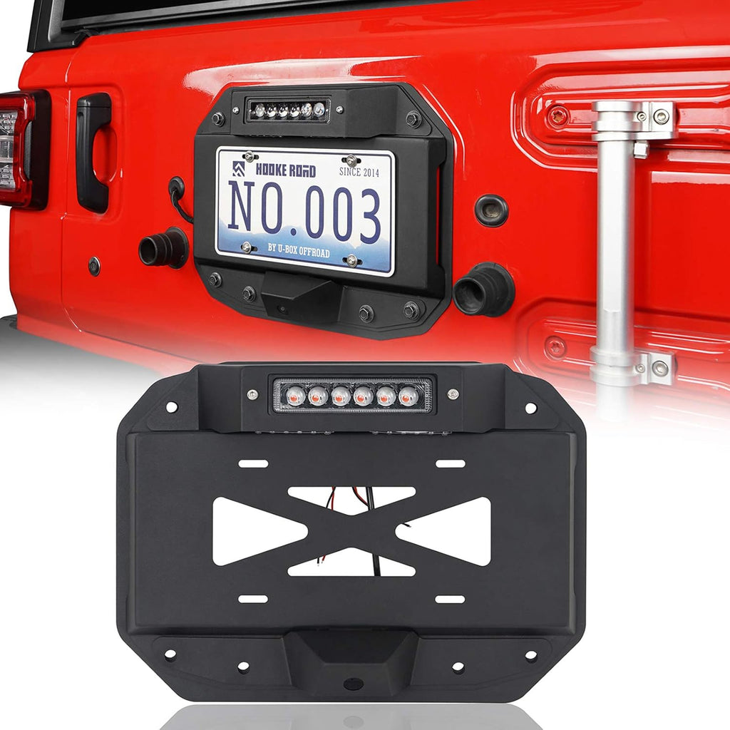 Spare Tire Delete License Plate Relocation Kit with Third Brake Light L198318