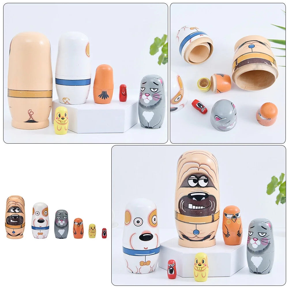 Cartoon Pet Dog Matryoshka Doll Toy Nesting Doll Toy U893