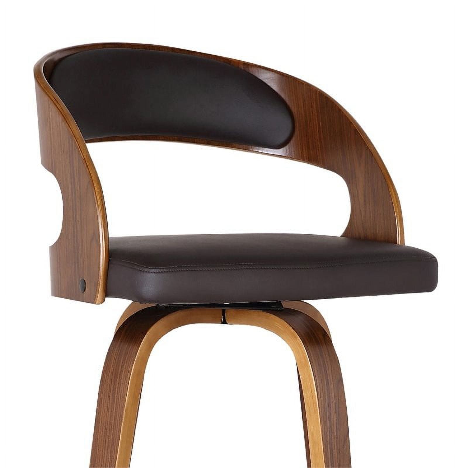 26" Wood/Faux Leather Counter Stool in Brown G146988