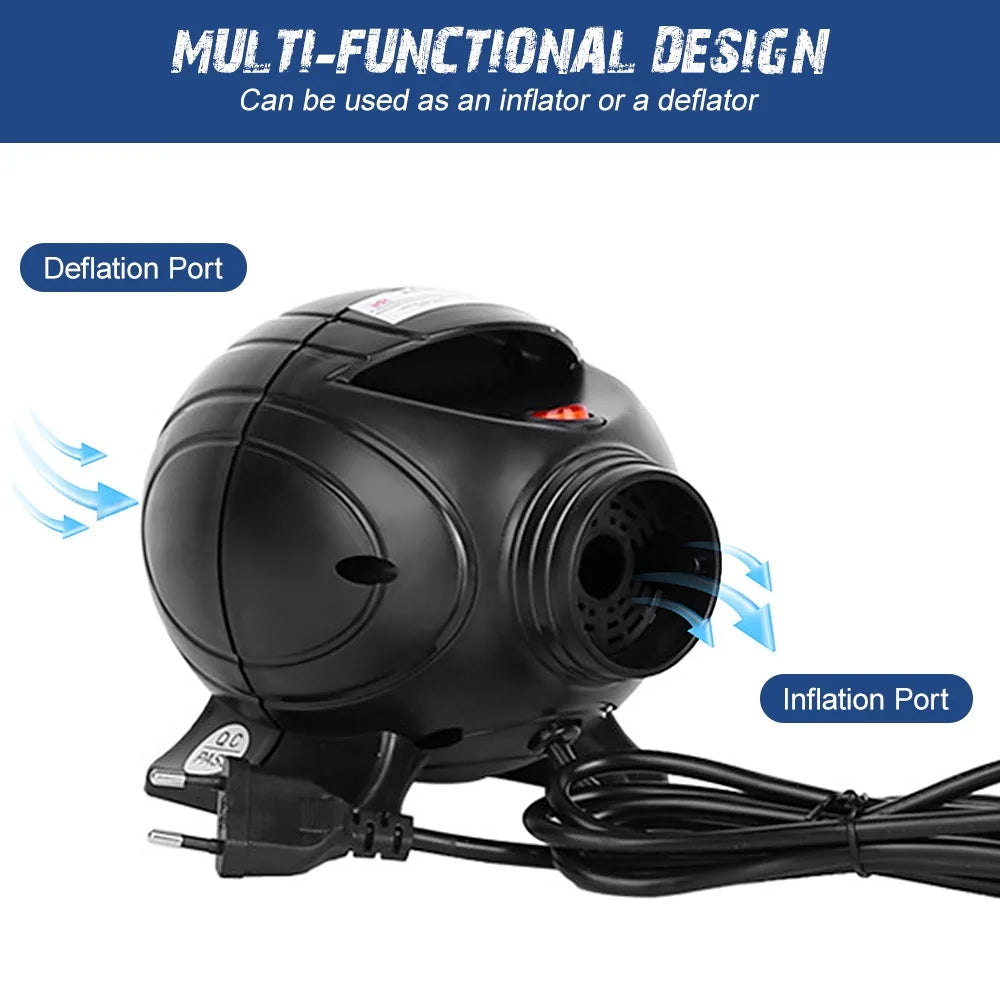 Portable 800W Electric Air Pump Inflator Deflator with 3 Nozzles P85309