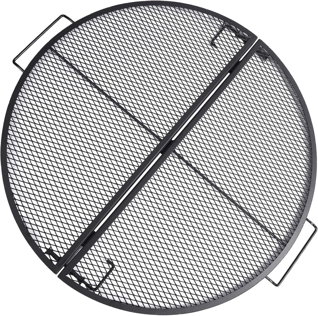 Black 30 Inch Heavy Duty Folding Round BBQ Grill Grate Z575