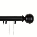 Decorative Traverse Rod with Slider in Black E9815