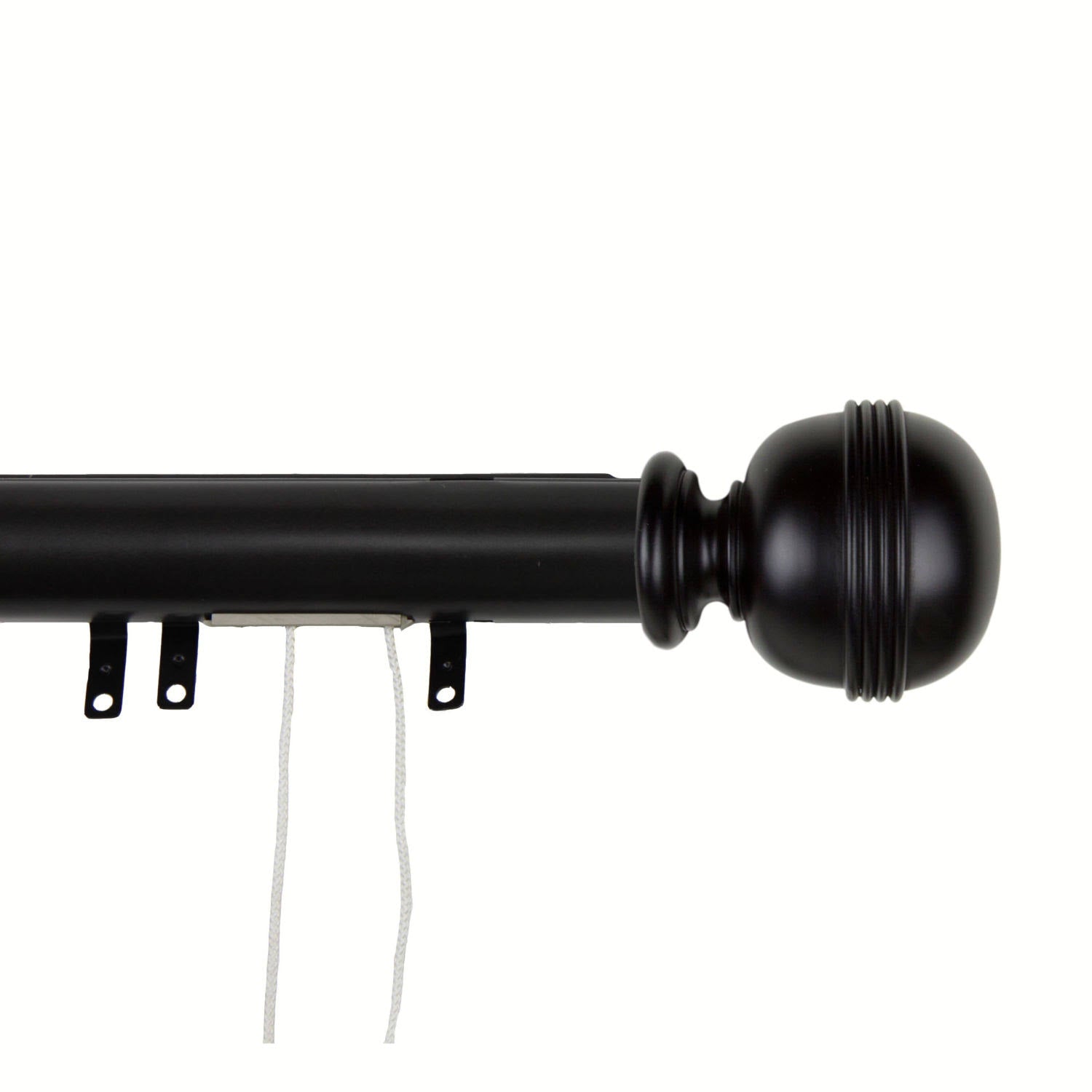 Decorative Traverse Rod with Slider in Black E9815