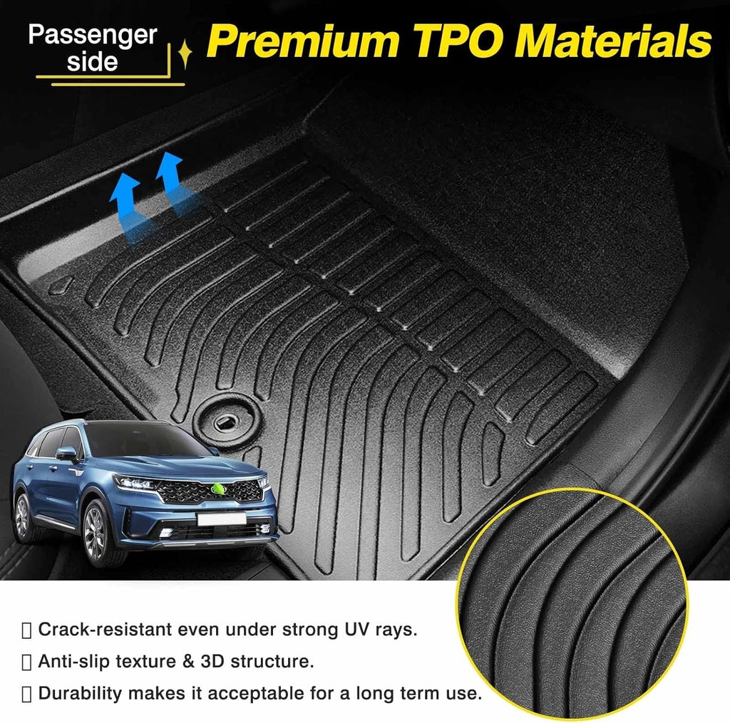 All Weather Floor Liners 1st and 2nd Row Mat Liner Set U2478