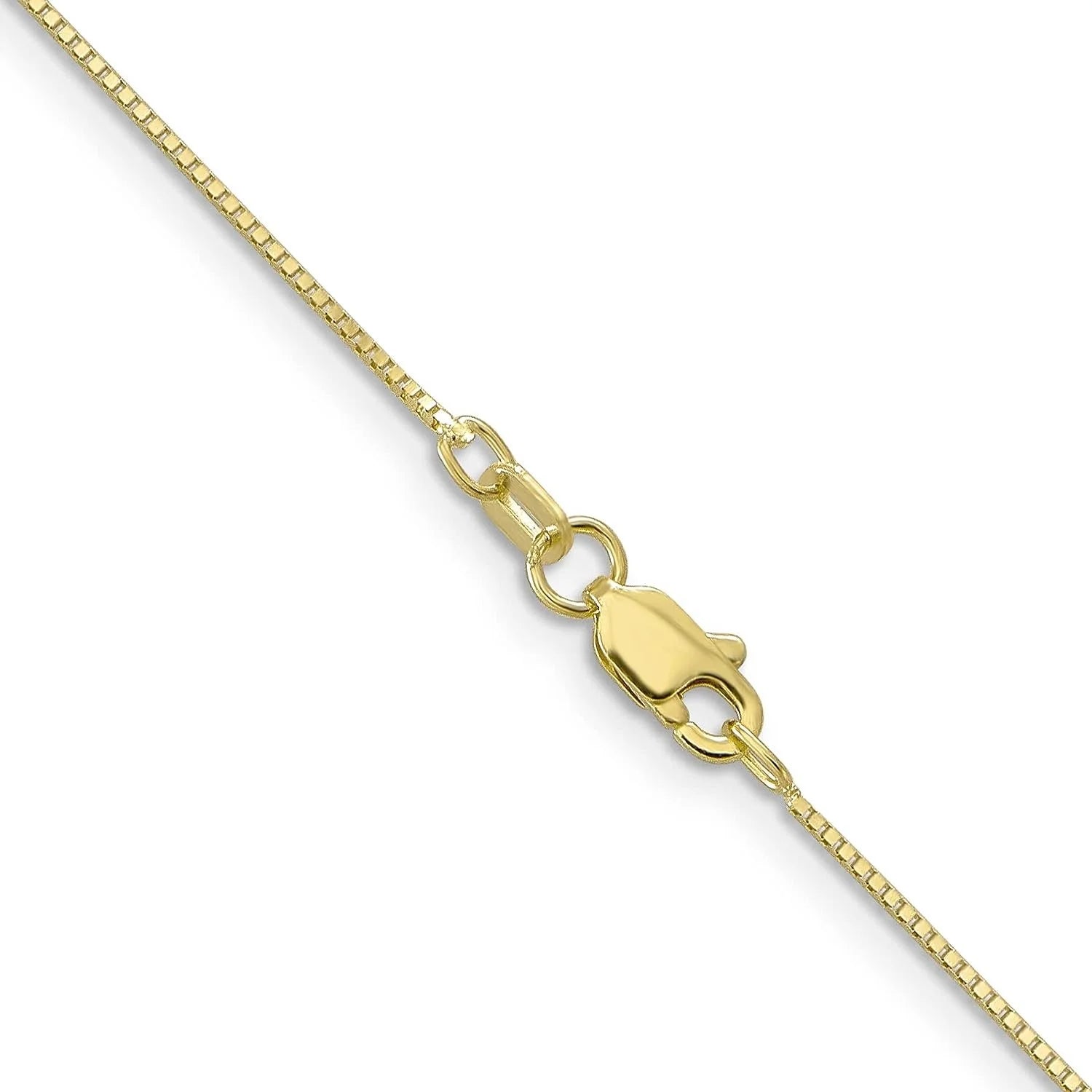 Solid 10k Yellow Gold 0.9mm Box Chain - 18" G56703
