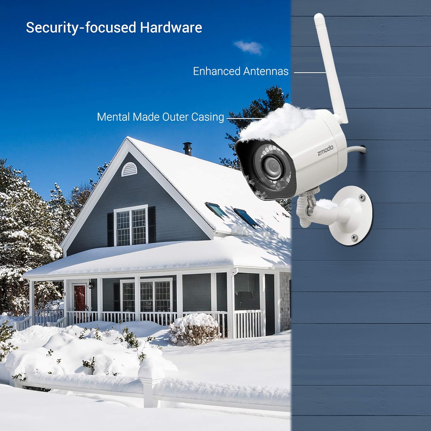 White 1080p 3 Pack Wireless Security Camera H58210