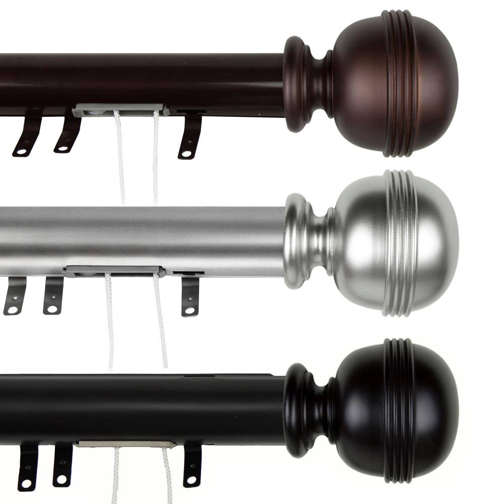Decorative Traverse Rod with Slider in Black E9815