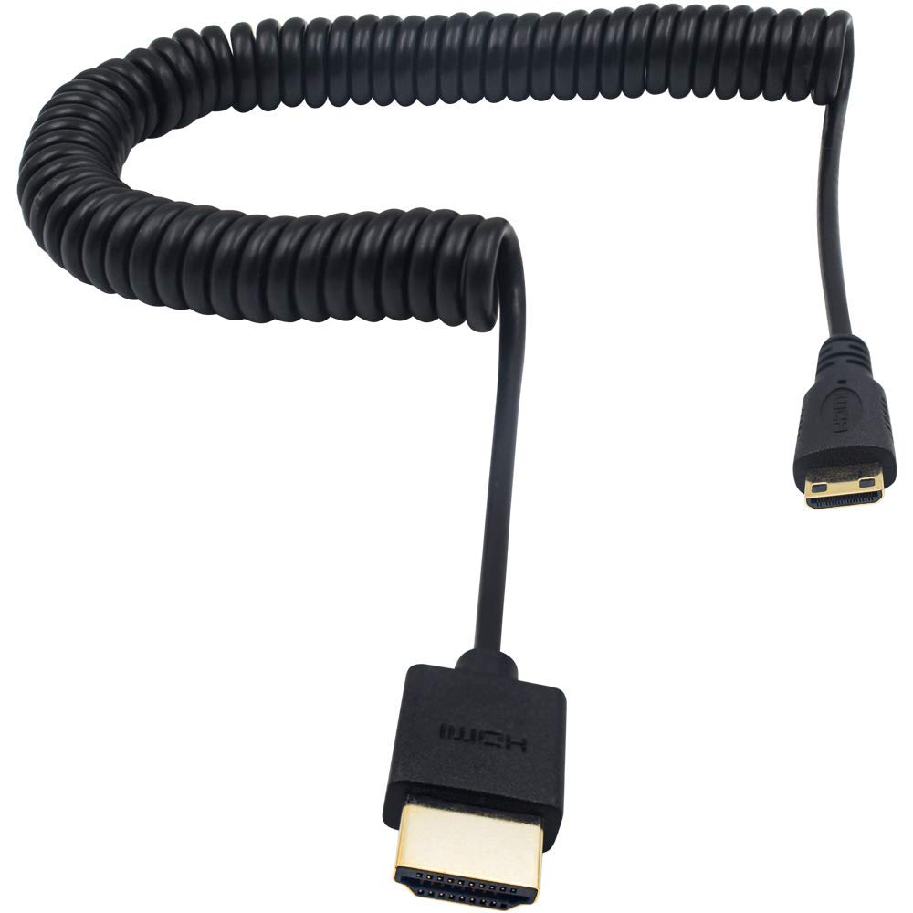 Mini HDMI to HDMI Coiled Cable 4K 1080p 3D 2.5M L71128