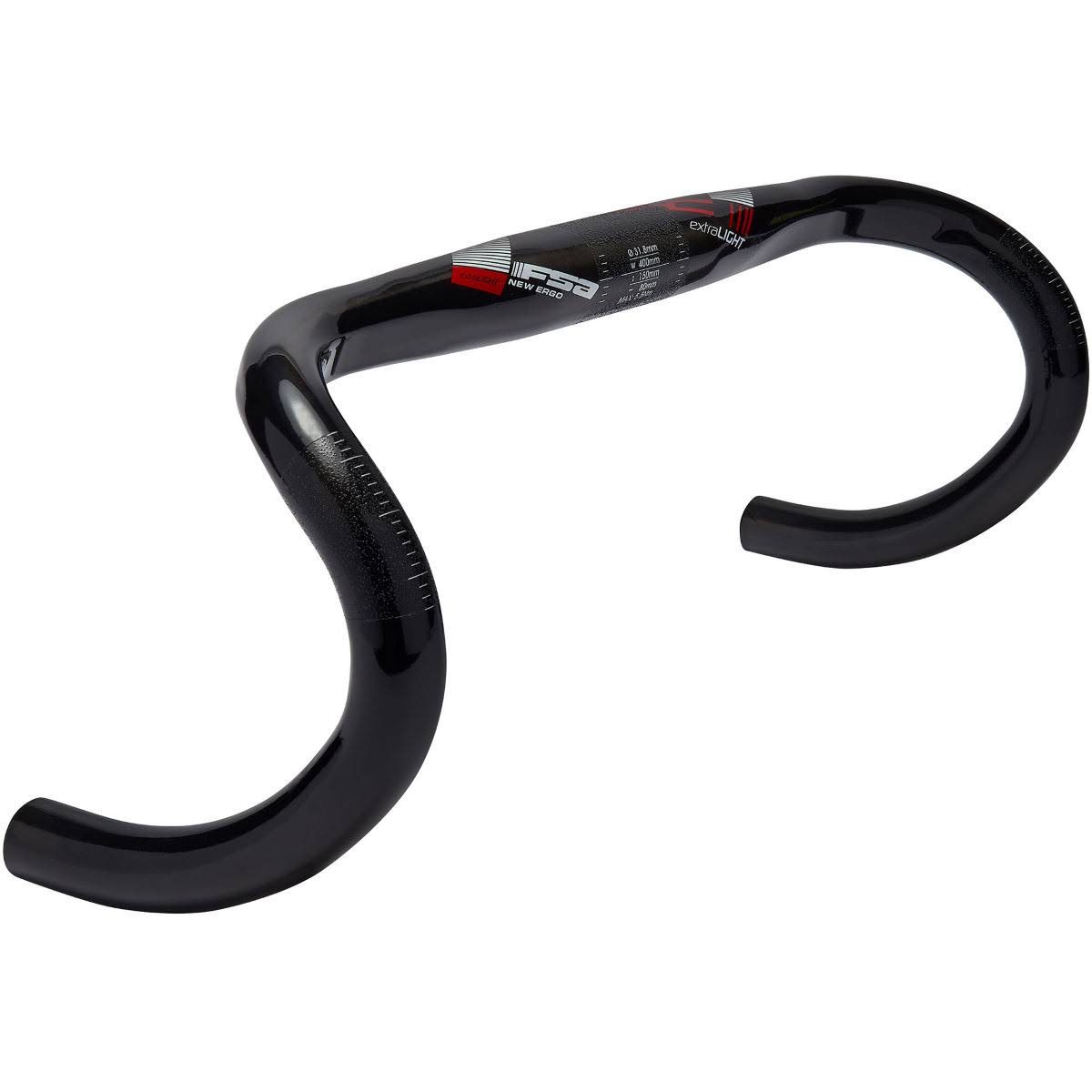 Carbon Handlebar 44cm Black/Red Drop Handlebars S973