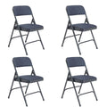 4 Pack Deluxe Fabric Folding Chair, Imperial Blue I36025