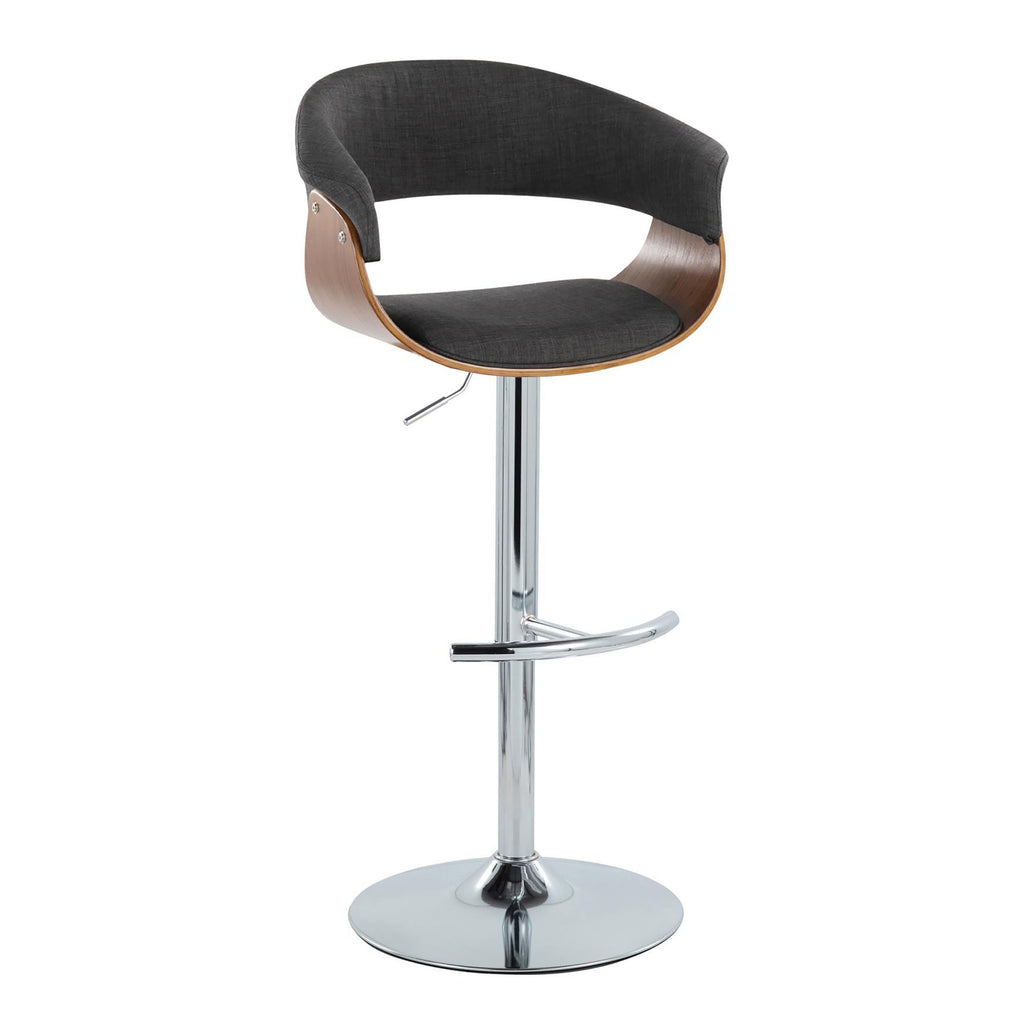 Mid-Century Modern Adjustable Height Barstool with Swivel, Set of 2 M22502