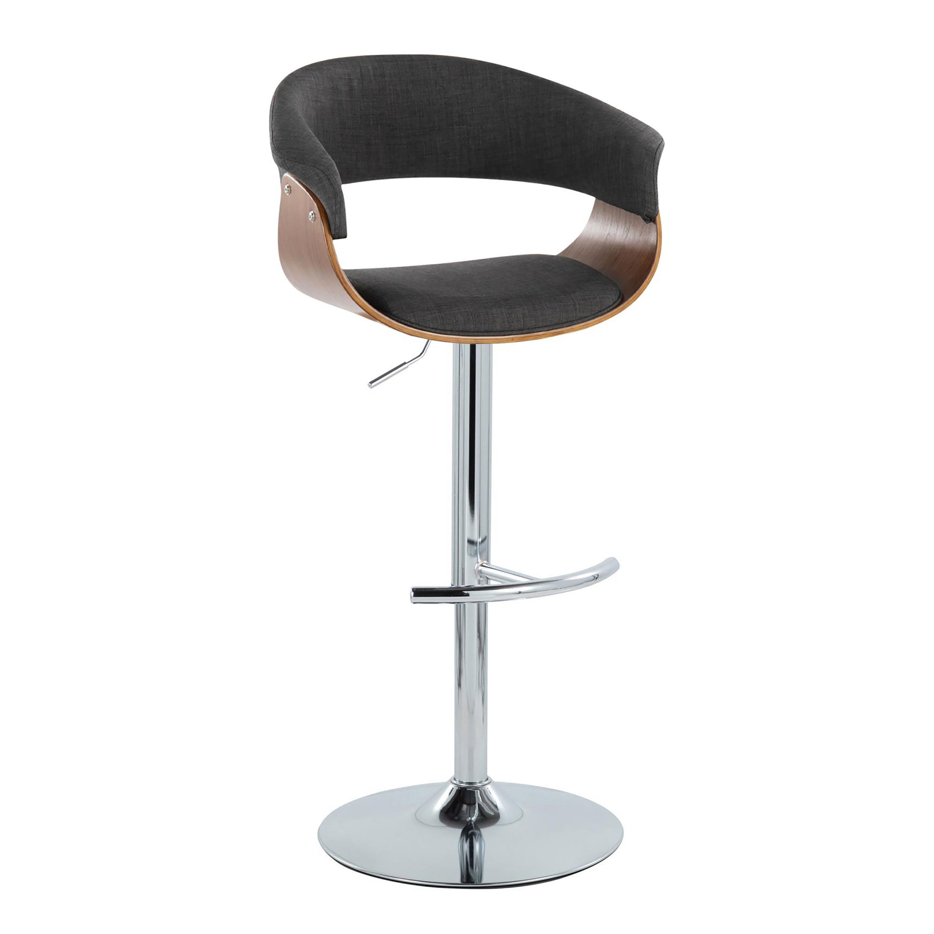 Mid-Century Modern Adjustable Height Barstool with Swivel, Set of 2 M22502