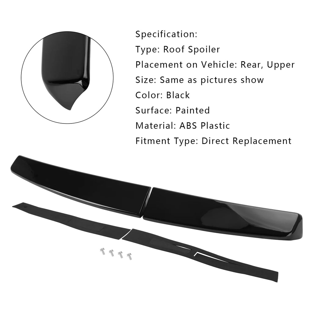 Gloss Black Rear Twin Barn Door Trunk Spoiler C460593
