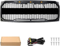 Matte Black Grille with LED Lights Y420