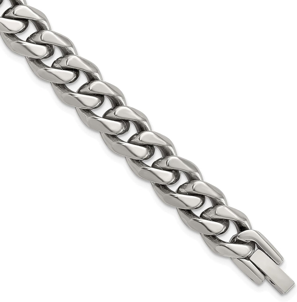 Titanium Polished Curb 20in Necklace Z99232