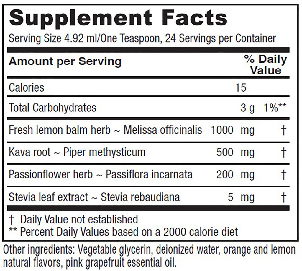 Daily Calm Tonic Liquid Supplement, Alcohol Free, Vegan, 4 Ounce F232993