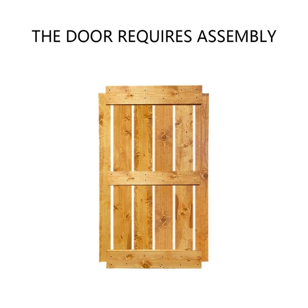 72 in. x 84 in. Solid Pine Wood Double Sliding Barn Door with Hardware Kit F627111