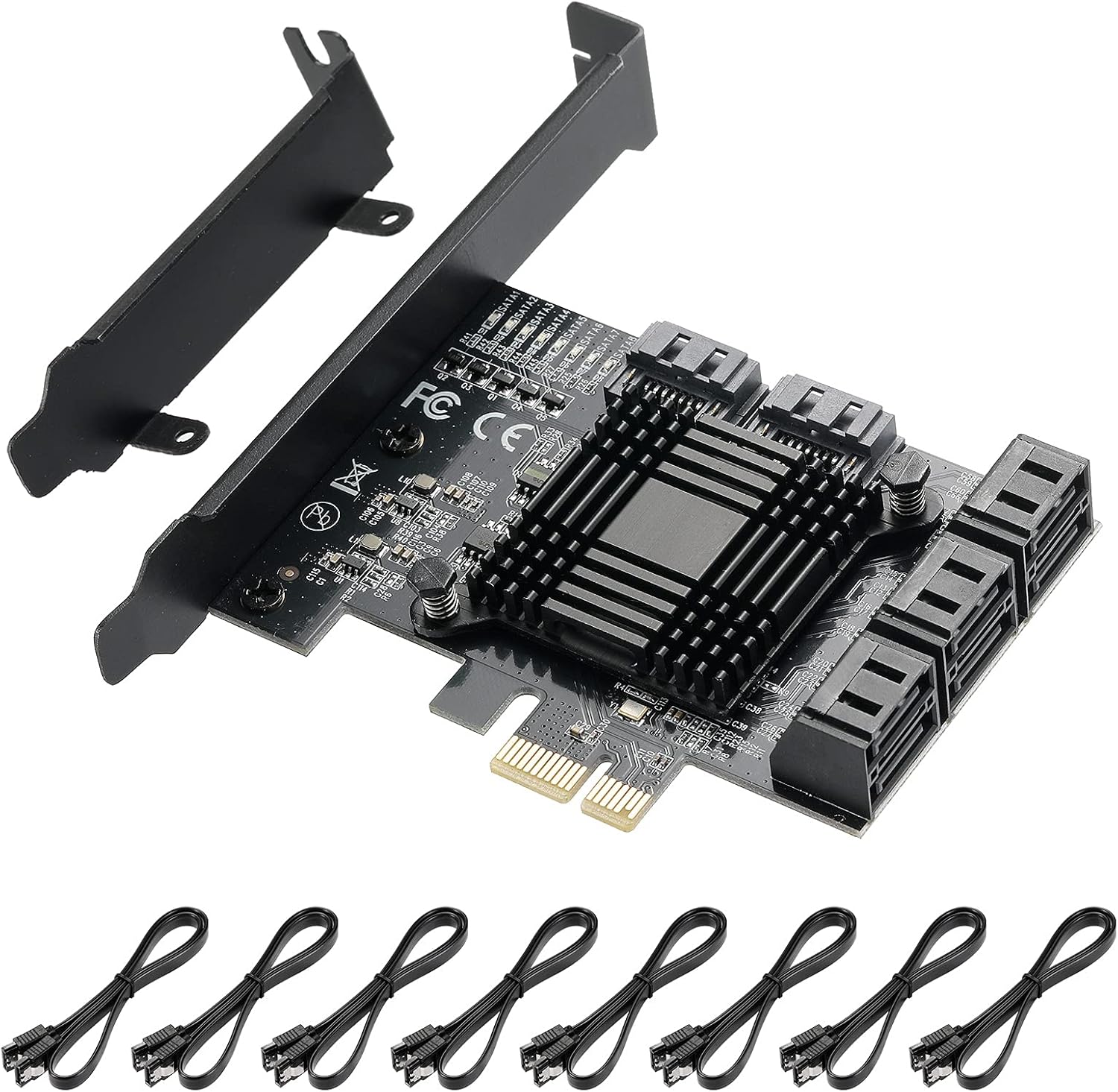 4X 16 SATA Port PCIe Card with 16 SATA Cables R90364