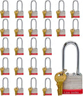 24 Keyed-Alike Padlocks, 48 Keys, Hardened Steel Case, Brass Pin Cylinder R26553